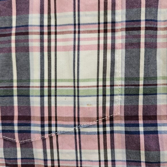 Brooks Brothers Button Down Long Sleeve Shirt Men's Size Medium Plaid Pink Blue - Picture 12 of 14